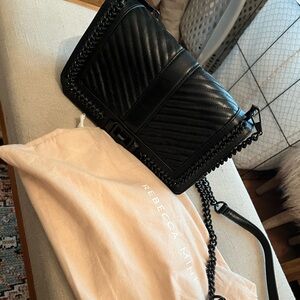 Rebecca Minkoff Chevron Quilted Leather Crossbody Clutch Bag